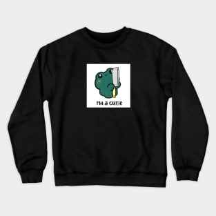 Frog with knife , danger but cute Crewneck Sweatshirt